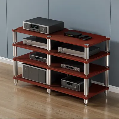 4 Schicht 2 Säulen Hifi Leistungs verstärker Schrank Verstärker Schrank Rack Audio Schrank Rack TV Image