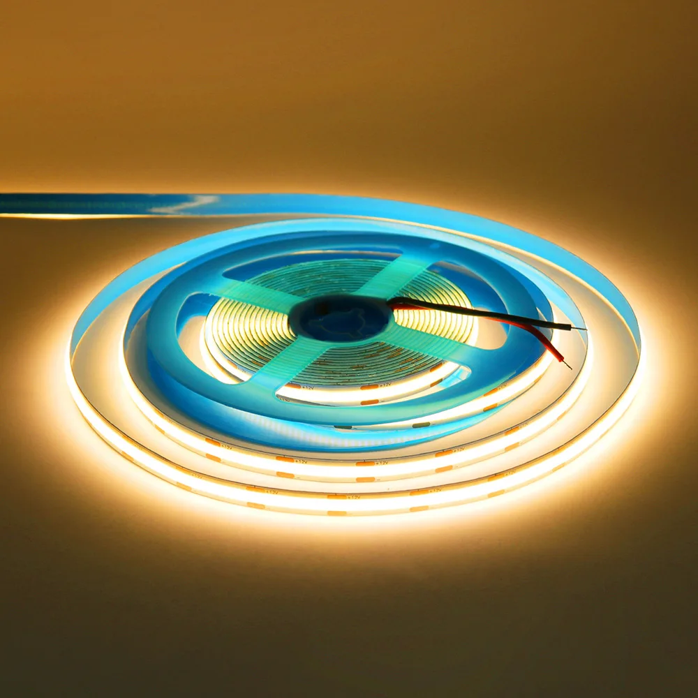 12V 24V Cob LED Streifen Licht 320 480 LEDs hohe Dichte lineare Beleuchtung hohe helle flexible Lampe für zu Hause Küche Bar Dekoration