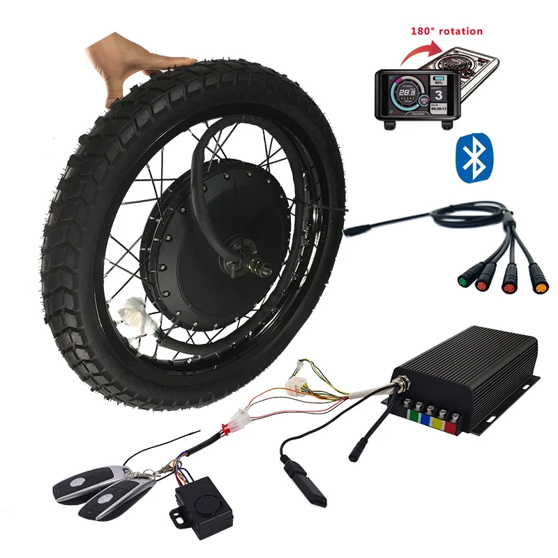 Nb power/qs273 v3 72v 8000w ebike kit 150mm ausfallende motorrad elektrische fahrrad motorrad mit wasserdichtem sabovon controller ukc1 Image