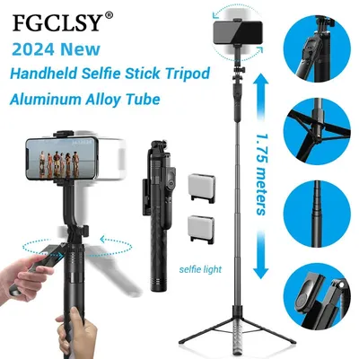 FGCLSY New 1.7M Wireless Selfie Stick Tripod Foldable Stand For Gopro Action Cameras Smartphones