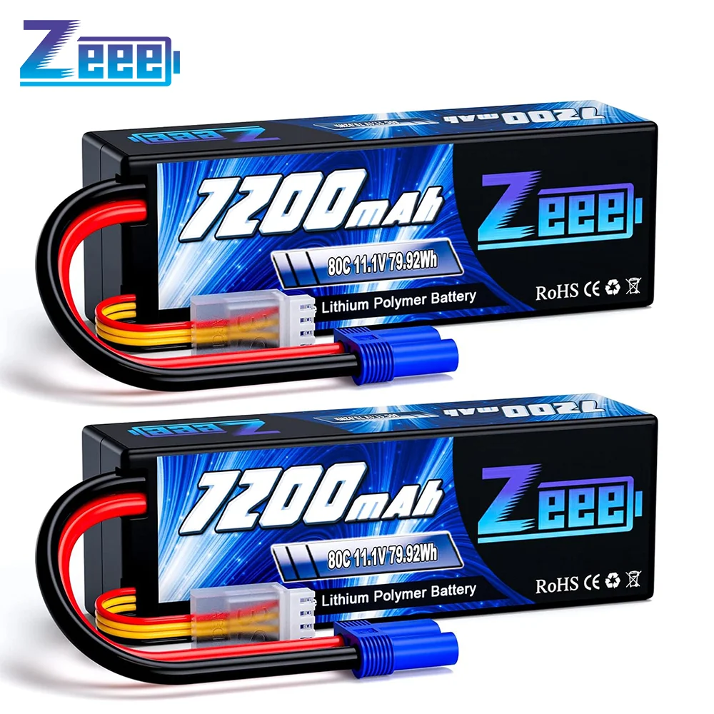 Zeee Lipo 3S 7200mAh RC Auto 11,1V 80C Hardcase mit EC5 Stecker für RC Fahrzeuge LKW Tank Zug Lipo Batterie RC Hobby Modell Teile