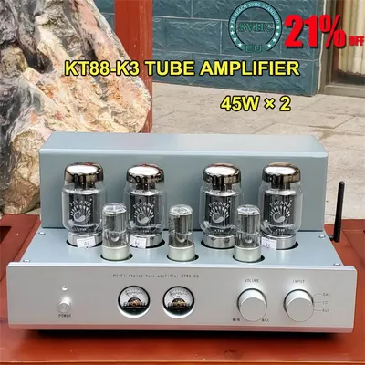 Kt88 k3 Röhren fieber verstärker Heimkino-HiFi-Audio verstärker mit Bluetooth 5,0 Audio röhren verstärker 45w × 2 Image