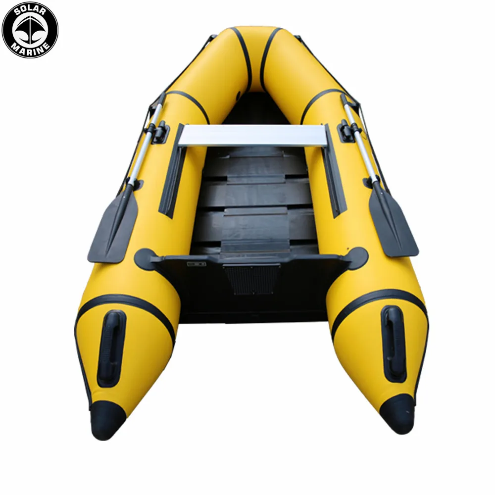 Solar Marine 3 Personen 2,3 m 0,9 mm PVC aufblasbares Sturmboot Speed Kajak Kanu mit Zubehör für Angeln oder Wassersport Image