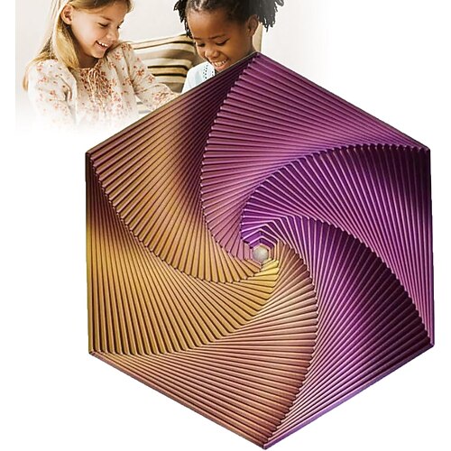 Fraktale Fidget Sechseck, 3D gedrucktes sechseckiges Spielzeug, 3D gedrucktes Fidget, Infinity Würfel Fidget Spielzeug, geometrisches Fidget Spielzeug, Sechseck Spiral Fidget Spielzeug, Stress und Angst Fidget Spielzeug