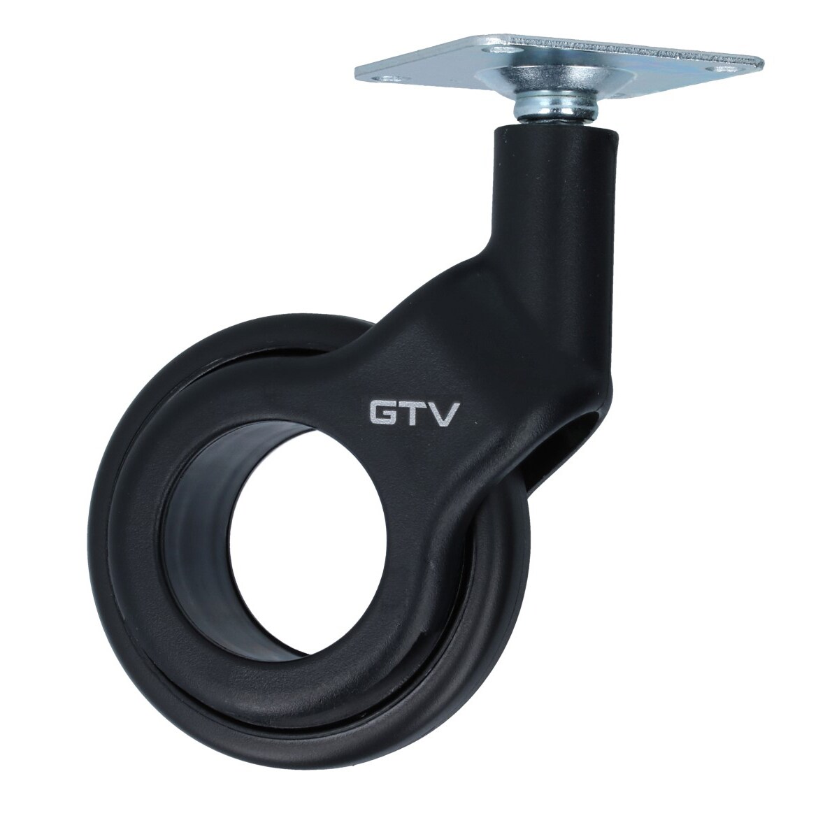 MS Beschläge 60mm Möbelrolle Exklusiv Bockrolle Schwarz Lenkrolle 30kg Traglast Laufrolle Image