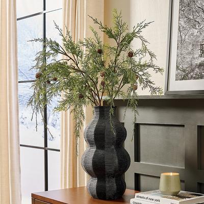 Christmas Weeping Cedar Stem, Set Of 3 - Grandin Road