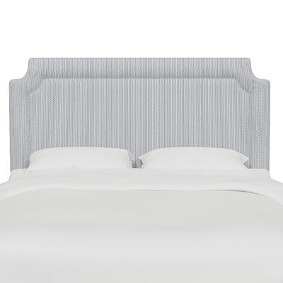 Vanessa Headboard - Clipped, Clipped/Pinstripe Navy, Queen - Grandin Road