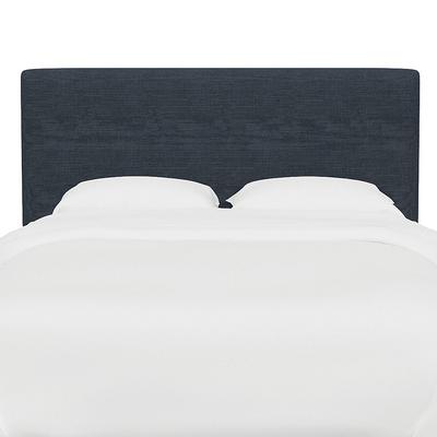 Vanessa Headboard - Rectangular, Rectangular/Linen Navy, Queen - Grandin Road