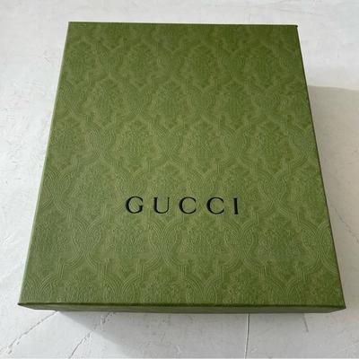 Gucci Storage & Organization | Gucci Green Empty Box Shoes Box Gift Box With Card And Ribbon | Color: Black/Green | Size: Os