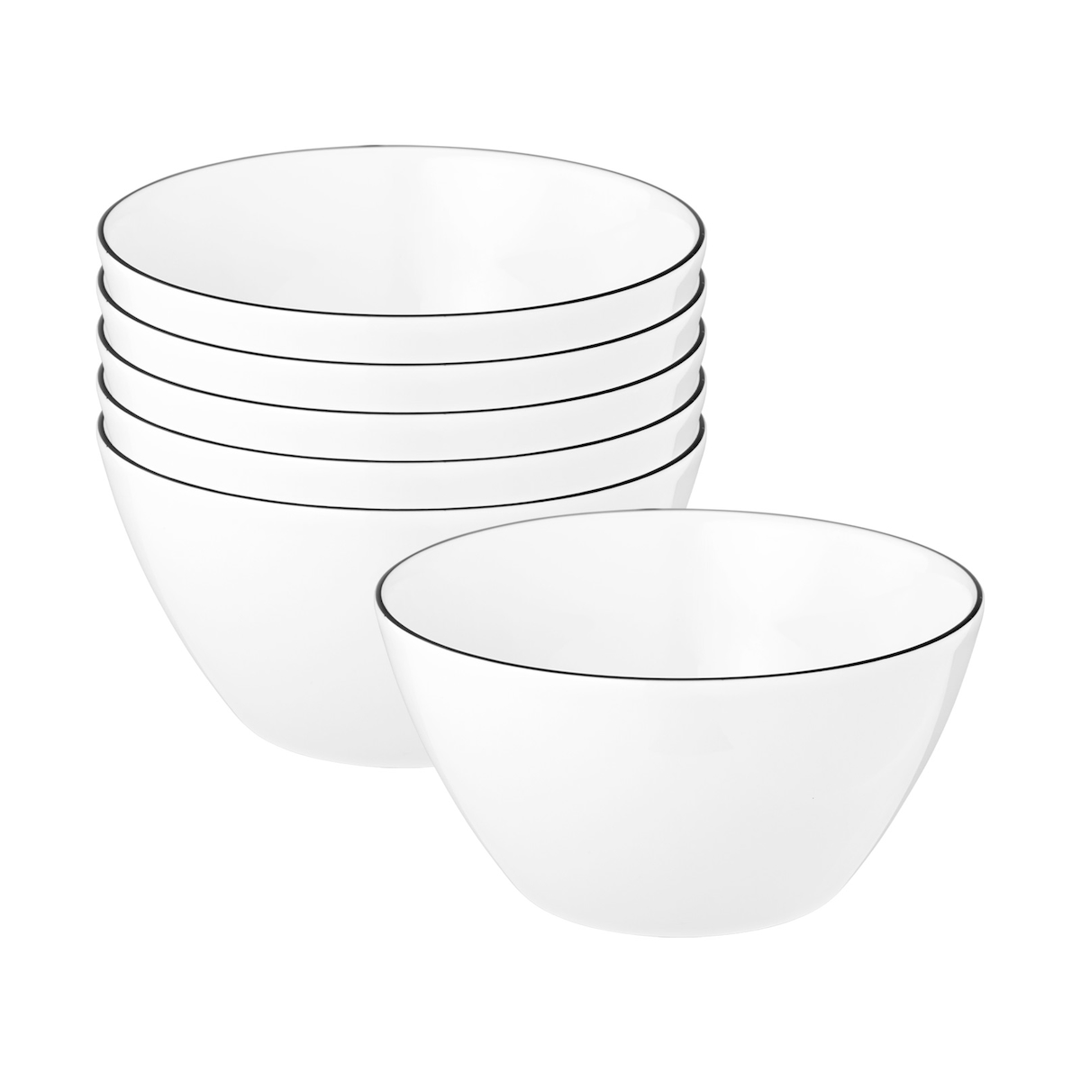 Seltmann Weiden Lido Black Line Müslischale ø 15 cm 6er Set Image