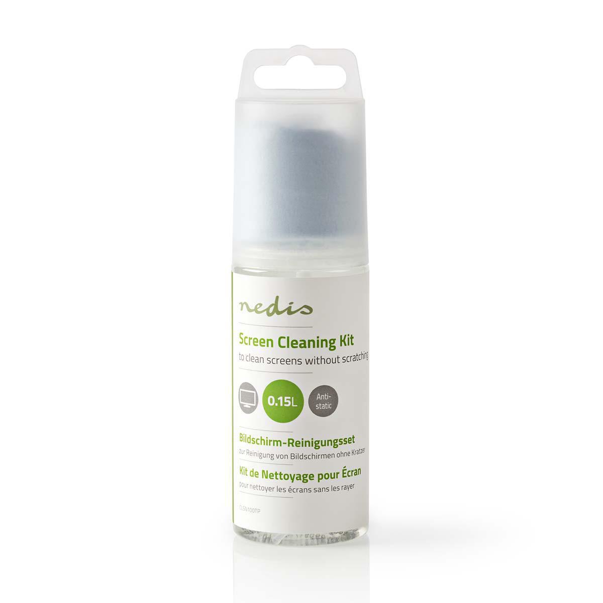 Nedis Bildschirmreiniger - Spray - 150 ml - Fernsehbildschirm / Notebook / Smartphone / Tablet - Wiper enthalten Image