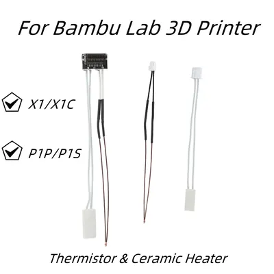 24v 65w Heating Tube For Bambu Lab P1P Thermistor P1S Ceramic Cartridge Heater for Bambulabs X1 X1-Carbon Thermistor