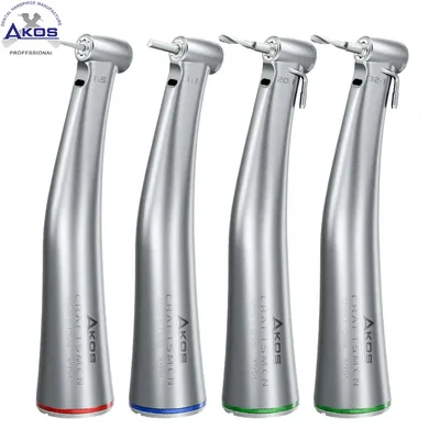 Dental Mini Head Contra Angle Handpiece Low Speed Z95L/Z25L/X-SG20ML 1:5/1:1/20:1/32:1 Surgica Stainless Steel With Fiber Optic