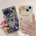 Simpatico cartone animato Pokemon Pikachu Ganger custodia morbida per telefono custodia per iPhone 15 14 13 12 11 Pro Max custodia tascabile in Silicone trasparente