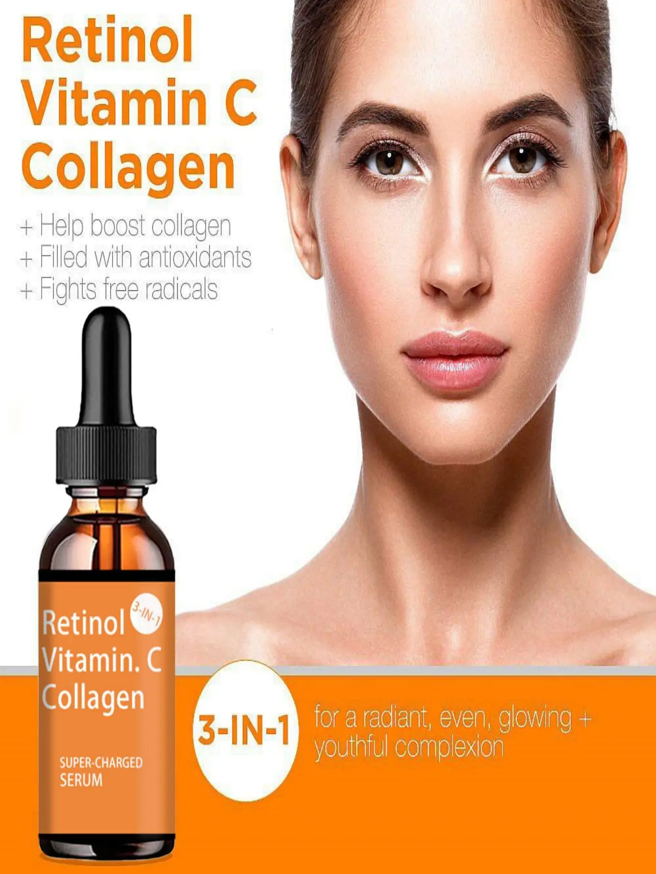 Hyaluron säure ve & Kollagen Gesichts essenz Hyaluron säure Essenz schrumpft die Poren, reduziert feine Linien, pflegt die Haut und reinigt Image