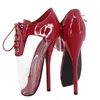 18CM Super High Ballet Heels Transparent PVC Sexy Frauen Pumps Schuhe Größe 36-46