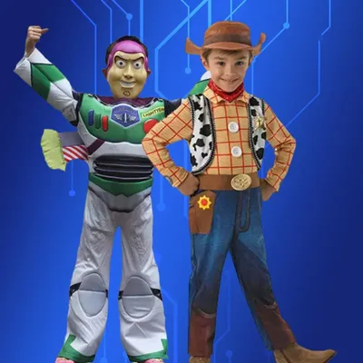 Kinder Buzz Lightyear Kostüm Denim Bühne Drama Performance Kostüm Woody Cartoon Charakter Animation Image