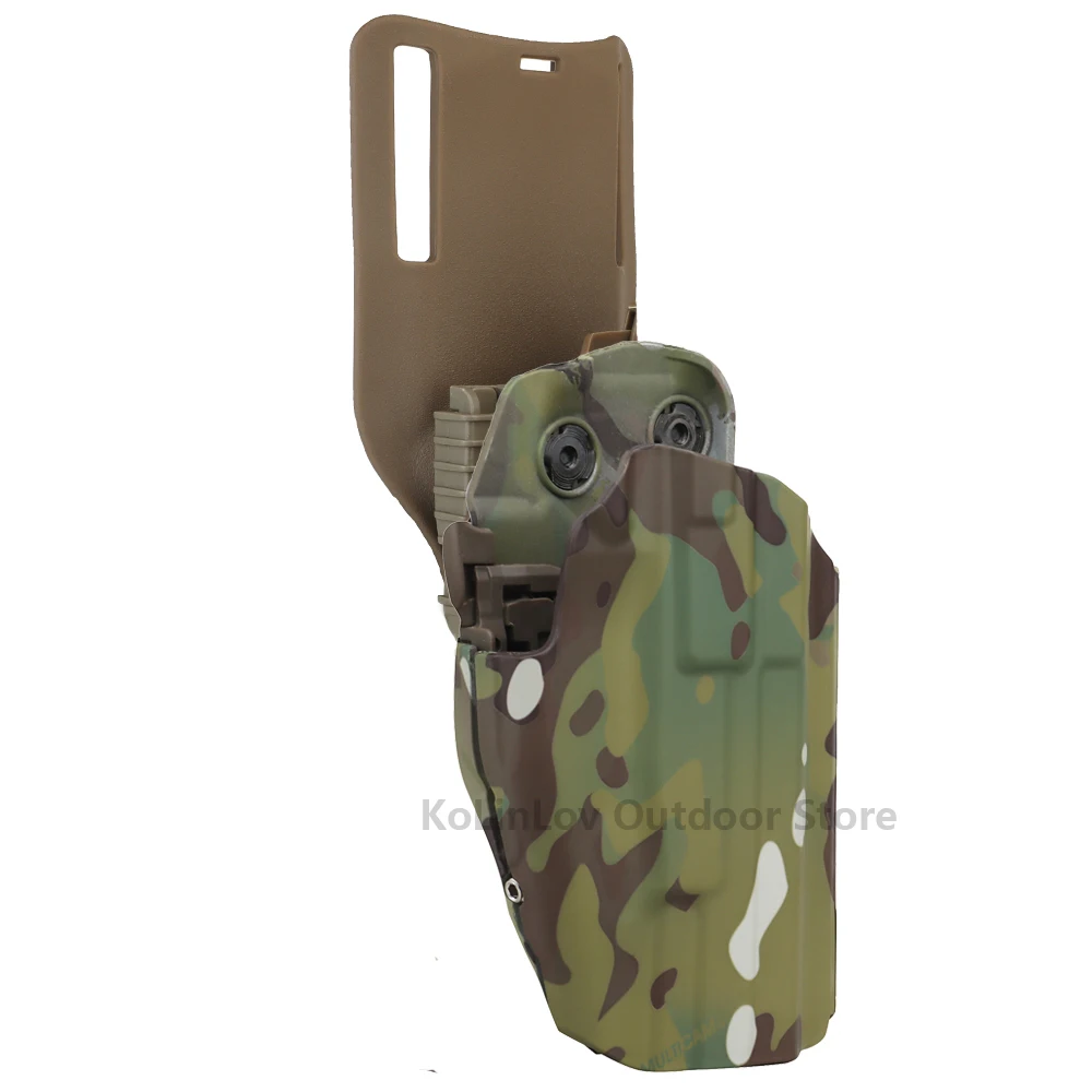 Universal Tactical Pistole Holster mit Schnell Locking System Drop Bein Band Strap Plattform Gürtel Clip für Glock 17/19 P226 Sig 1911 Image