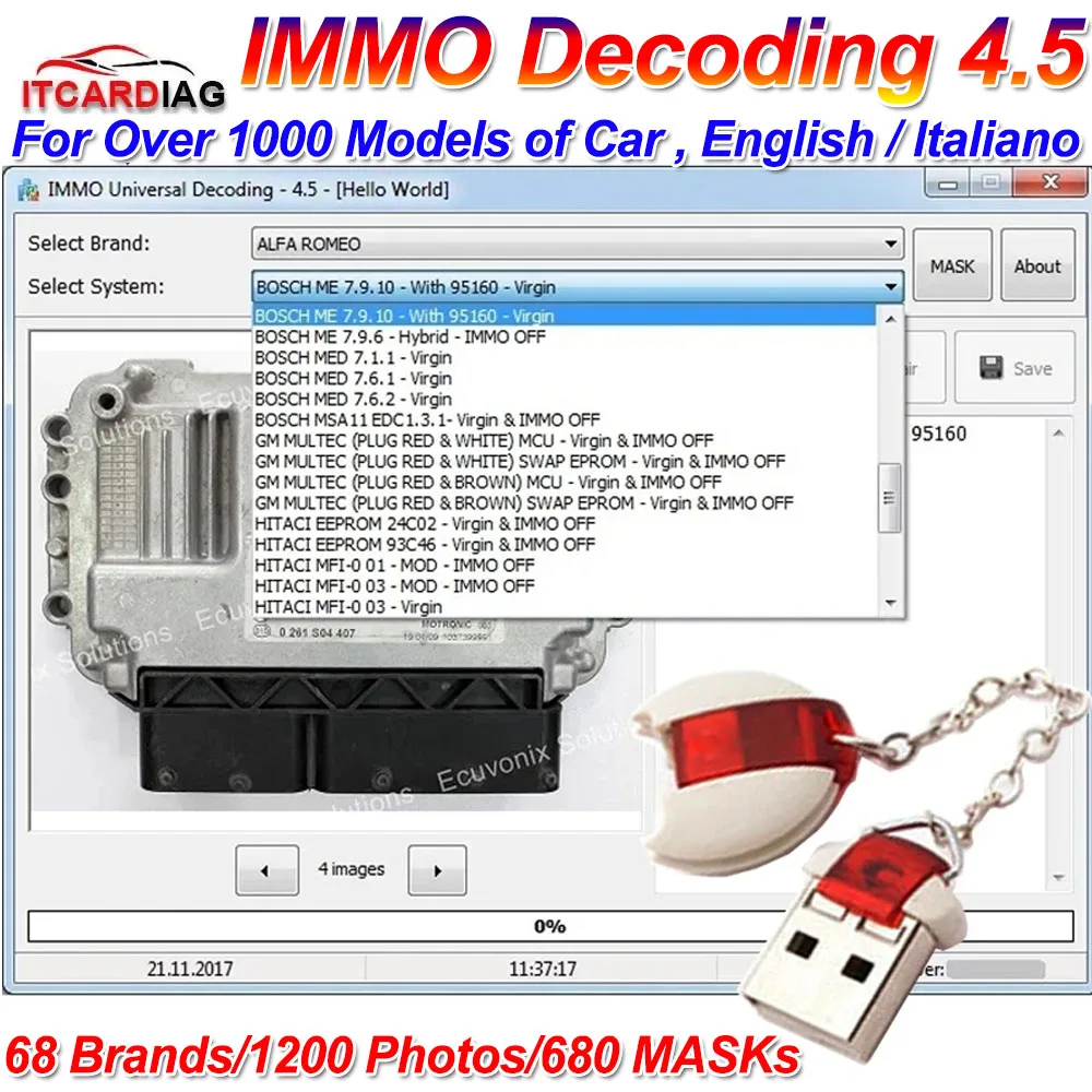 Edc17 programmierer immo universal decoding 4,5 immo off software entfernen immo code von ecu reparatur immo code kompatible systeme Image