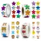 500/1000 pièces coloré étoile adhésif holographique étoiles autocollants Zoo ferme Scrapbook autocollant rouleau étiquettes pour enfants bricolage cadeau jouets