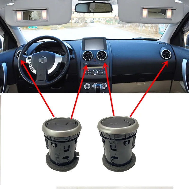Für Nissan Dualis Qashqai J10 2007 -2013 Auto Front Dashboard Center Air vent Klimaanlage Vent Outlet Image
