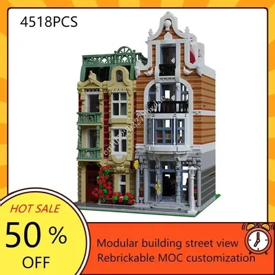 4518pcs Käse Shop modular moc kreative Straßen ansicht Modell Bausteine Architektur DIY Bildung Montage Modell Spielzeug Geschenke Image