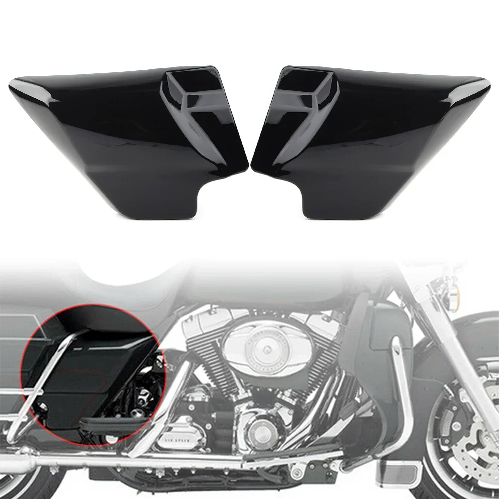 Glänzend schwarzes Motorrad gestreckte Seiten abdeckungen für Harley Davidson Touring Electra Road Glide Road King 2015-2018