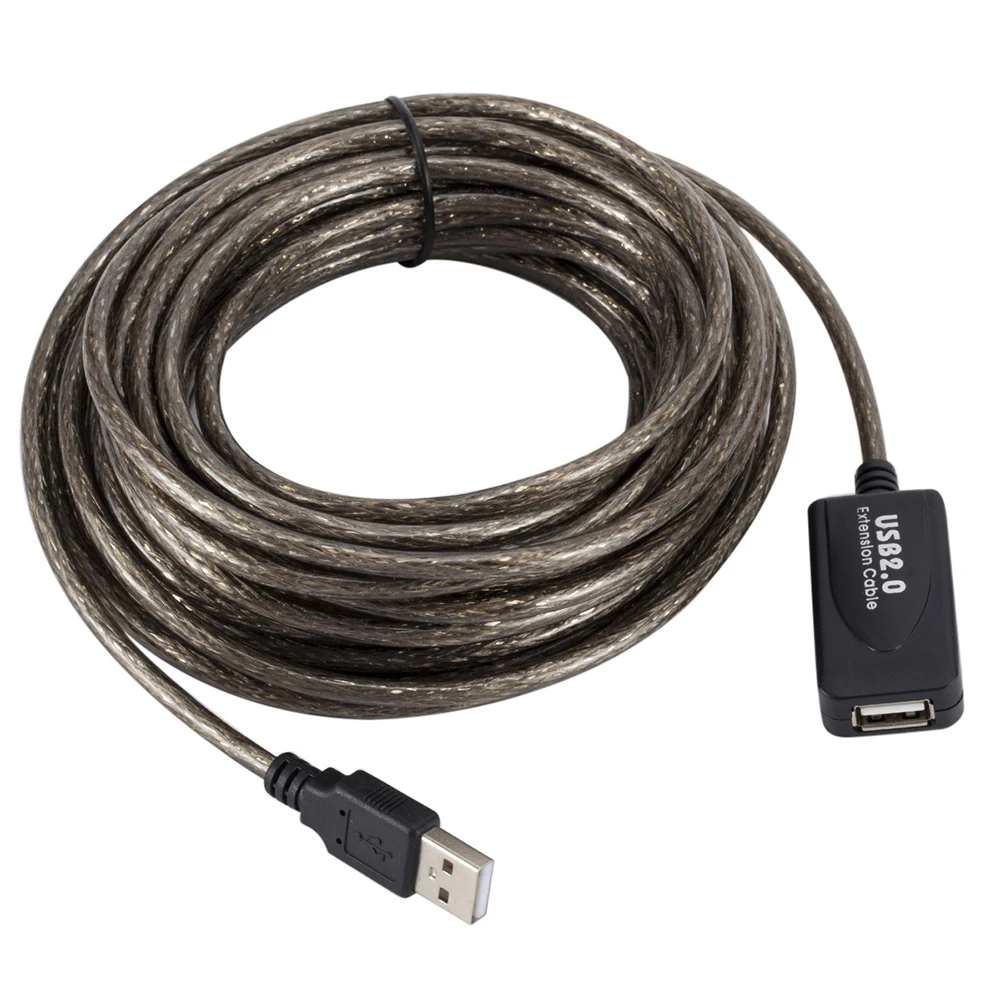 5/10/15/20m USB 2,0 Verlängerung kabel Stecker zu Buchse Active Repeater Extender Kabel Verlängerung kabel Drahtlose Netzwerk karte Image