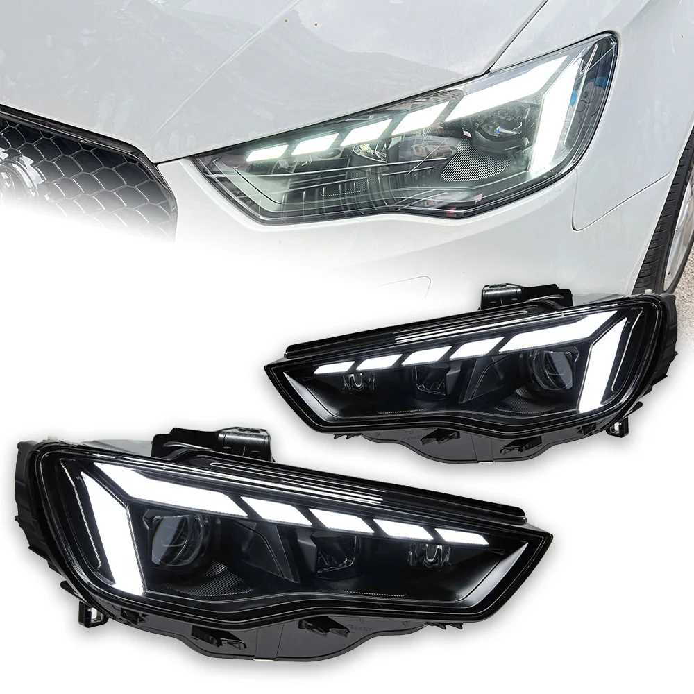 AKD voiture style lampe frontale pour Audi A3 phares 2013-2016 A3 8V phare LED lentille de projecteur DRL lampe frontale accessoires automobiles