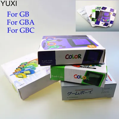 YUXI Für GB GBA GBC Spiel Zubehör Papier Controller Paket Schutz Fall Host Karton Verpackung Box Für Image