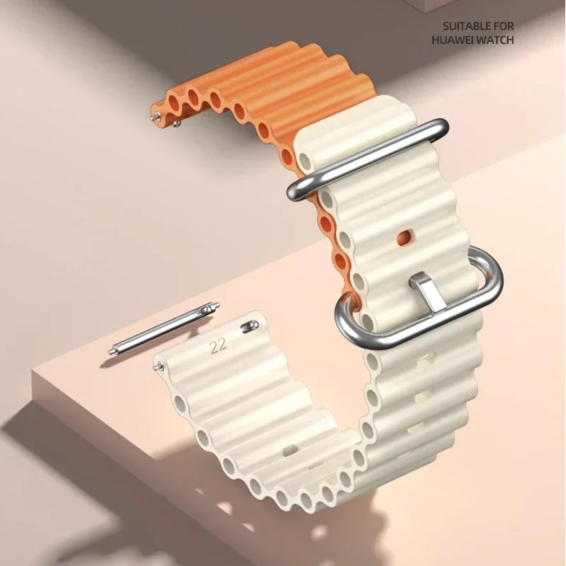 Ocean Band für Amazfit Bip 5 Riemen 22mm verstellbare Silikon Sport Ersatz bänder Armband für Amazfit Bip 5 Riemen Image