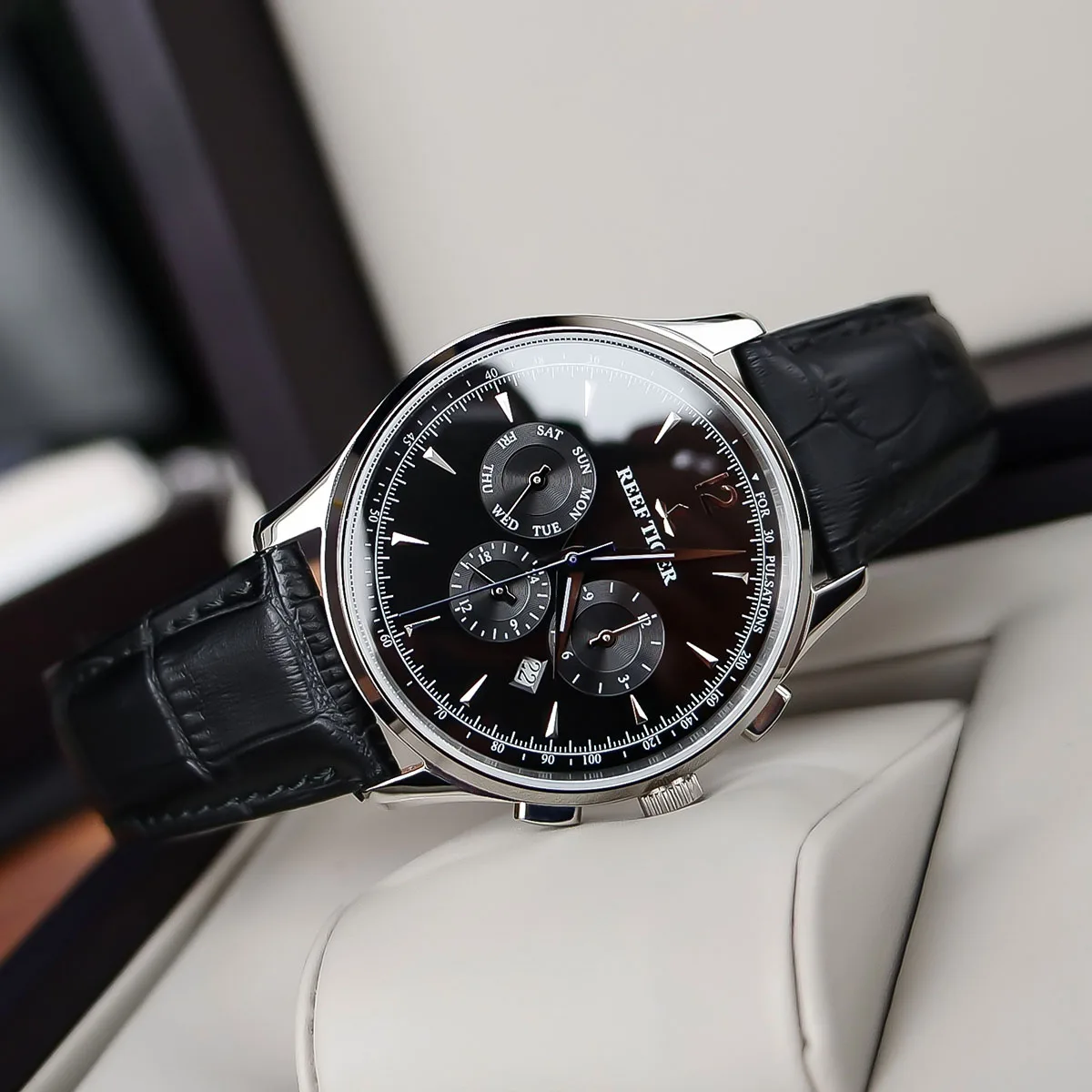 Neue Riff Tiger/RT Mechanische Casual Uhren für Männer Edelstahl Wasserdichte Uhren Relogio Masculino RGA1654 Image