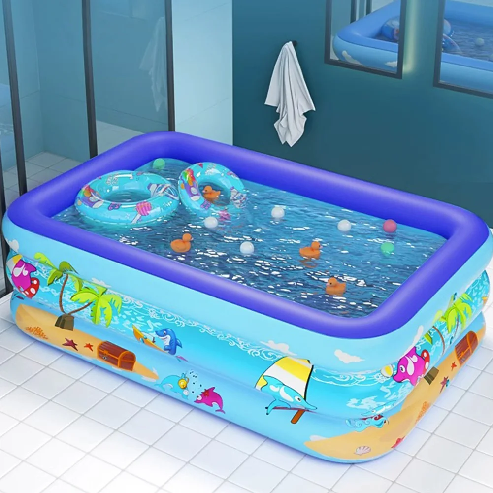 120-111cm aufblasbarer Pool Familien pools Erwachsene Kinder Schwimmbad für Kinder Baby Badewanne Sommer Outdoor Wasserspiel spielzeug