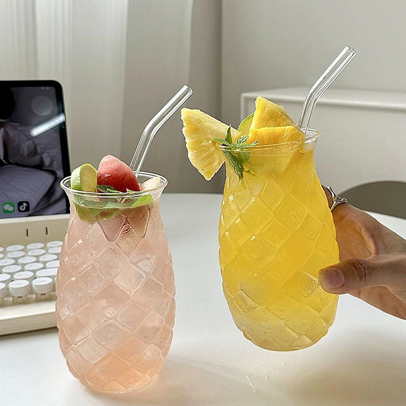 480ml Ananas geformte Cocktail gläser kreative Trinkbecher transparentes Wasser glas Rotwein glas Tasse für Home Bar Party Image