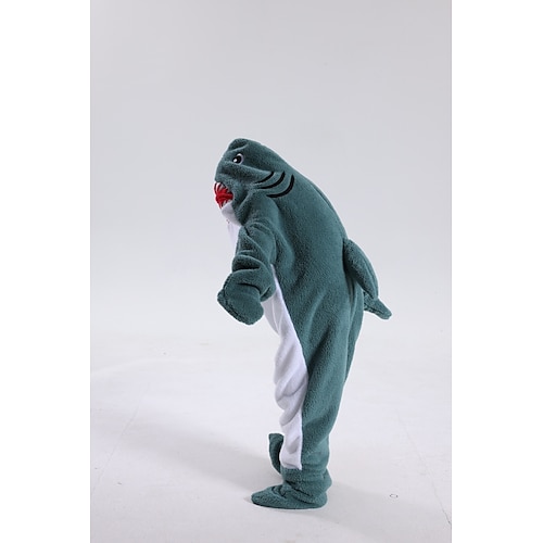 Karneval Tiermotiv Gruppenkostüm Onesie-Kostüm Karnevalskostüm Hai Cartoon Delphin Pyjamas-Einteiler Kigurumi-Pyjamas Charme Lustiges Kostüm Für Kinder Erwachsene Männer und Frauen Jungen und Mädchen Image