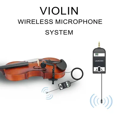 Wireless Violin Microphone UHF Wireless Musical Instrument Microphone System for Violin Audio Transmission Music Record
