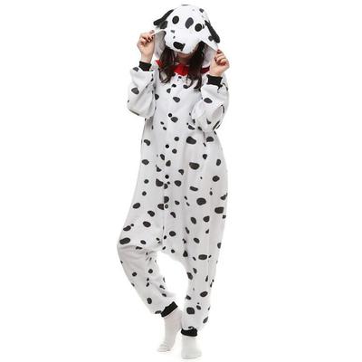 Adults' Animal Onesie Costume Carnival Costume Cartoon Dog Dalmatians Onesie Pajamas Kigurumi Pajamas Charm Funny Costume For Men and Women Carnival Cartoon