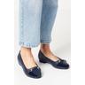 Wallis Womens Wide Fit Lyla Snaffle Detail Toecap Flat Shoes - Navy - Size UK 6 | Wallis Sale | Discount Designer Brands