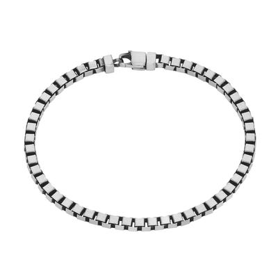 Giorgio Martello Milano - Armband Venezinanerkette, massiv, geschwärzt, Silber 925 Armbänder & Armreife 1 ct Silber