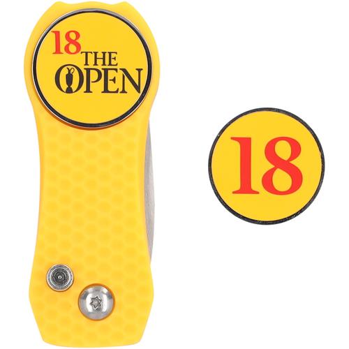 The Open Geschenkbox mit Pitchfinder-Tool und Ballmarker - Gelb