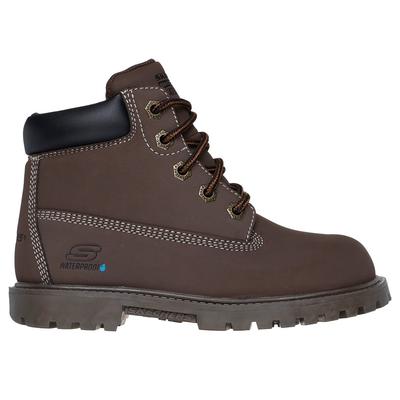 Skechers Boy's Power Reach - Hydro-Tread Boots | Size 13.5 | Dark Brown | Synthetic