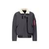 Bomberjacke ALPHA INDUSTRIES "Alpha Industries Men - Bomber Jackets DA-3 Bomber", Herren, Gr. M, grau (vintage grau), Obermaterial: 65% Baumwolle, 35% Nylon, Jacken