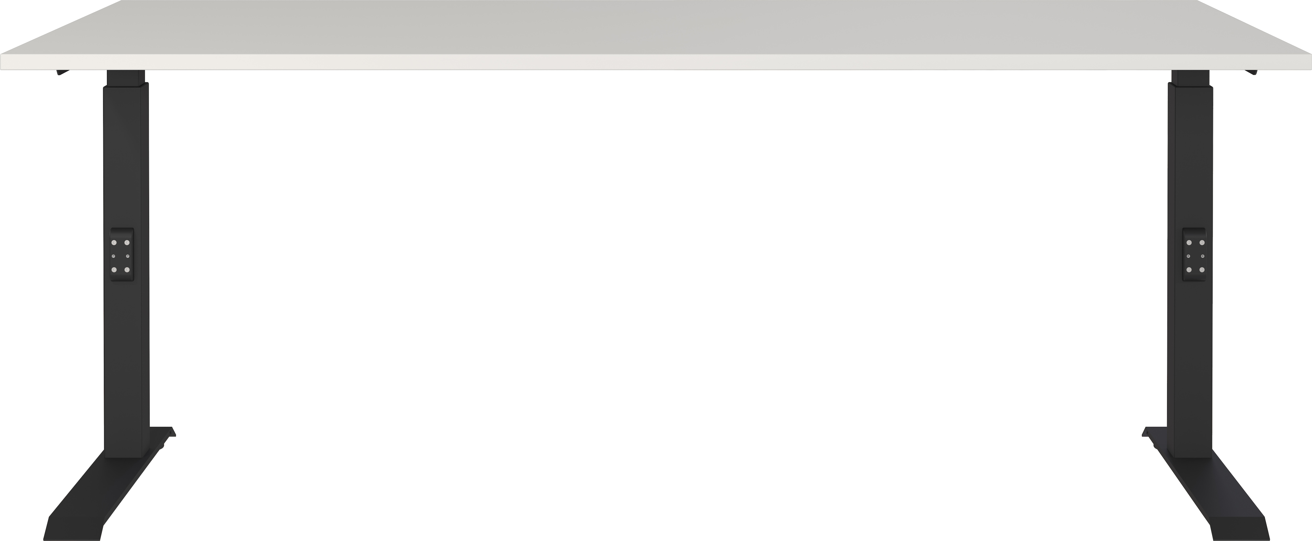 Schreibtisch GERMANIA "GW-Agenda", schwarz (lichtgrau, schwarz, schwarz, lichtgrau), B:180cm H:91cm T:80cm, Tische, Schreibtisch, höhenverstellbar von 68-91 cm, verfügbar in verschiedenen Breiten
