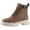 Schnürboots LEVI'S "Lennox", Damen, Gr. 40, braun, Lederimitat, casual, Schuhe, Blockabsatz, Schnürstiefelette, Boots, gepolsterter Schaftrand