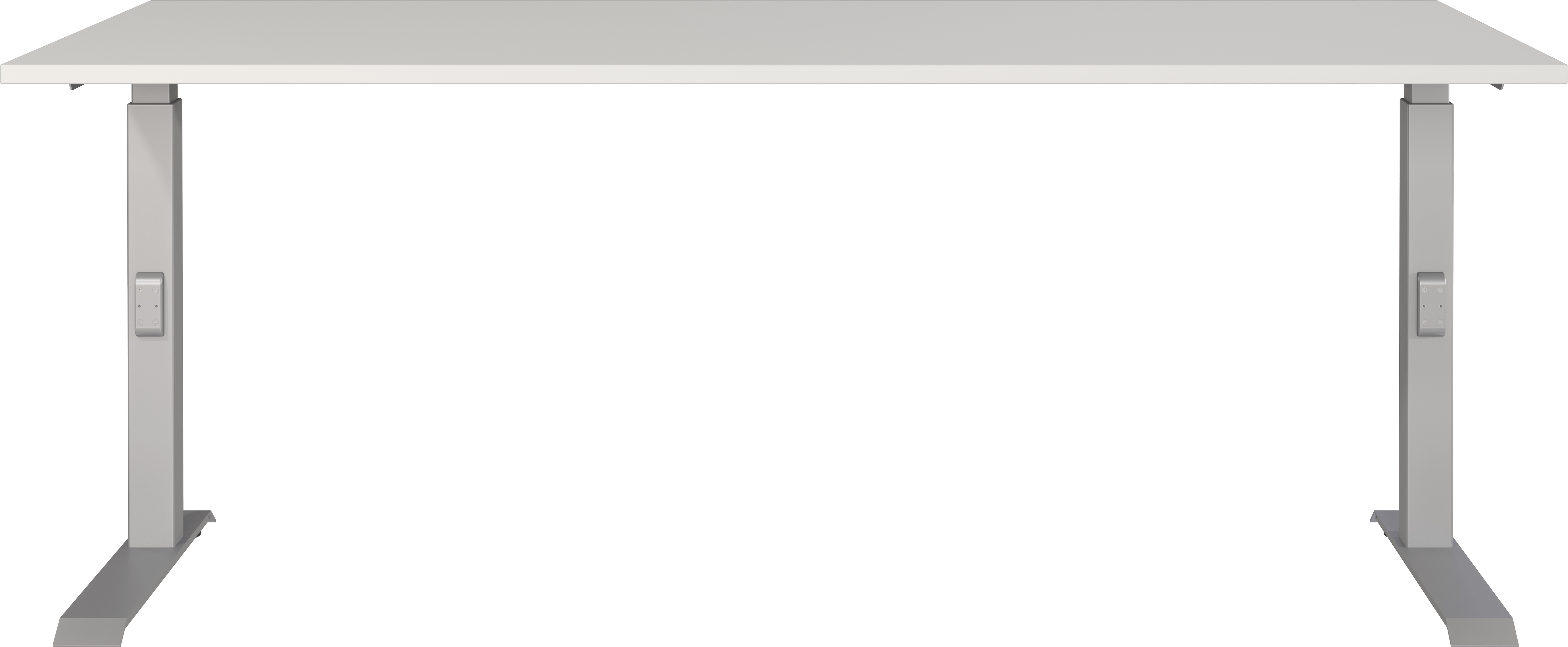 Schreibtisch GERMANIA "GW-Agenda", silber (lichtgrau, silber, silber, lichtgrau), B:180cm H:91cm T:80cm, Tische, Schreibtisch, höhenverstellbar von 68-91 cm, verfügbar in verschiedenen Breiten