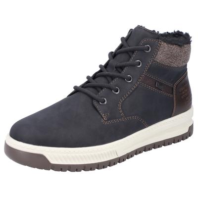 Winterboots RIEKER, Herren, Gr. 40, schwarz, Lederimitat, Textil, sportlich, Schuhe, mit wasserabweisender riekerTEX-Mem