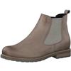 Chelseaboots TAMARIS, Damen, Gr. 41, grau (taupe), Nubukleder, Elastischer Einsatz, unifarben, used, klassisch, Schuhe, Blockabsatz, Stiefelette, Businesschuh, Schlupfboots, Anziehlasche