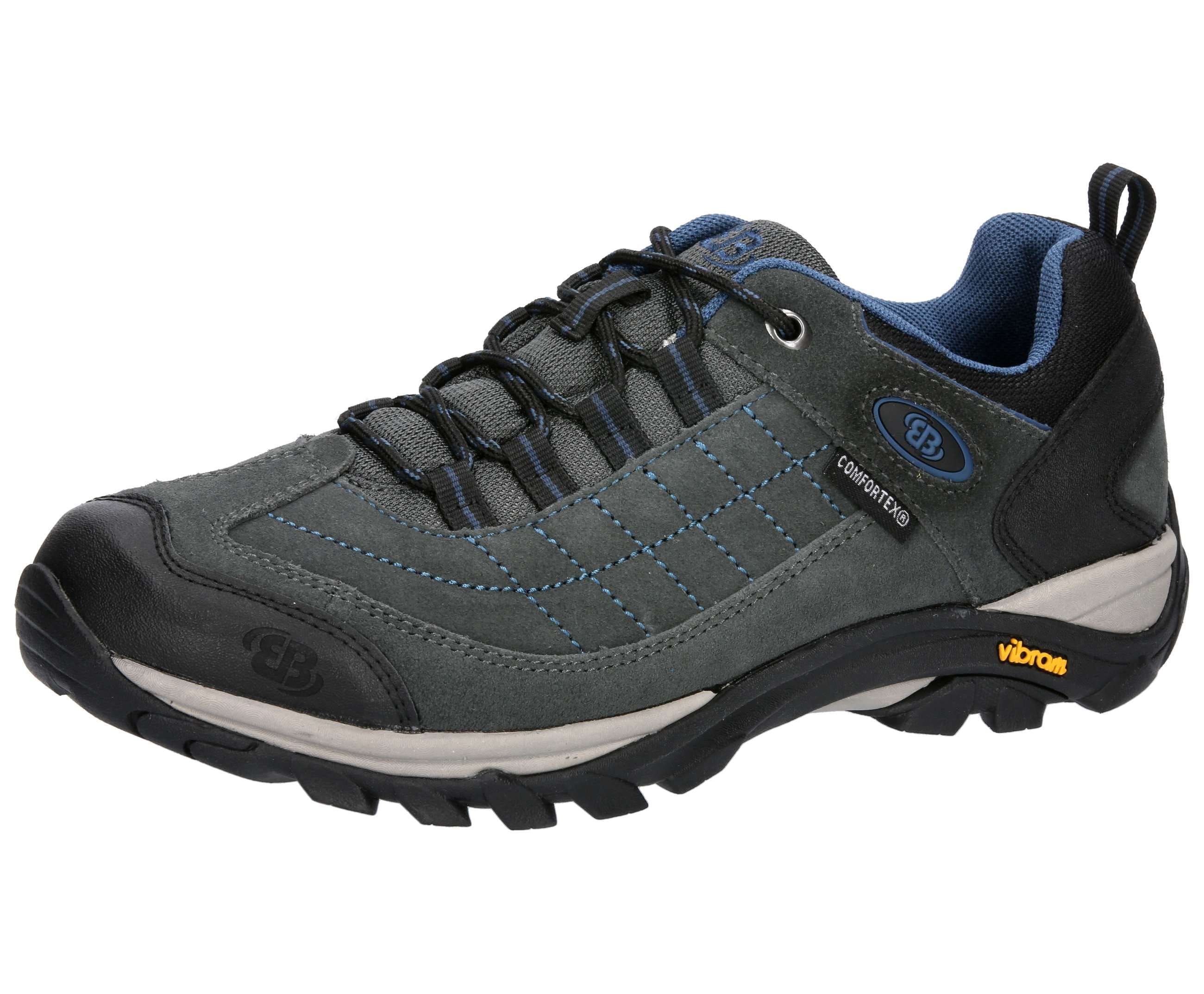 Wanderschuh BRÜTTING "Outdoorschuh Mount Crillon Low", Herren, Gr. 43, grau, Veloursleder, Schuhe Wanderschuh