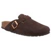 Clog ANISTON SHOES, Damen, Gr. 40, braun (dunkelbraun), Veloursleder, unifarben, klassisch, Schuhe Clog Schlappen, Hausschuh, Sommerschuh, mit ergonomischem Fußbett - NEUE KOLLEKTION