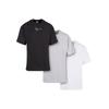 T-Shirt KARL KANI "Karl Kani Herren KM222-102-1 KK 3-Pack Essential Tee", Herren, Gr. M, schwarz-weiß (schwarz, weiß, ash grau), 100% Baumwolle, bedruckt, casual, normal, Rundhals, Kurzarm, Shirts